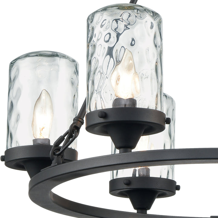 Elk Torch 45406/6 Chandelier Light - Charcoal