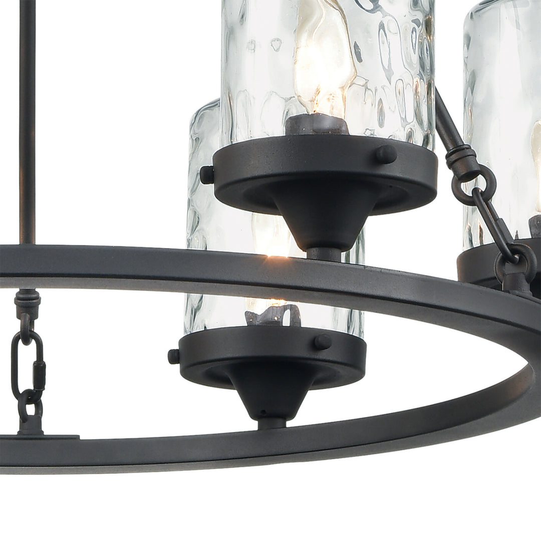 Elk Torch 45406/6 Chandelier Light - Charcoal