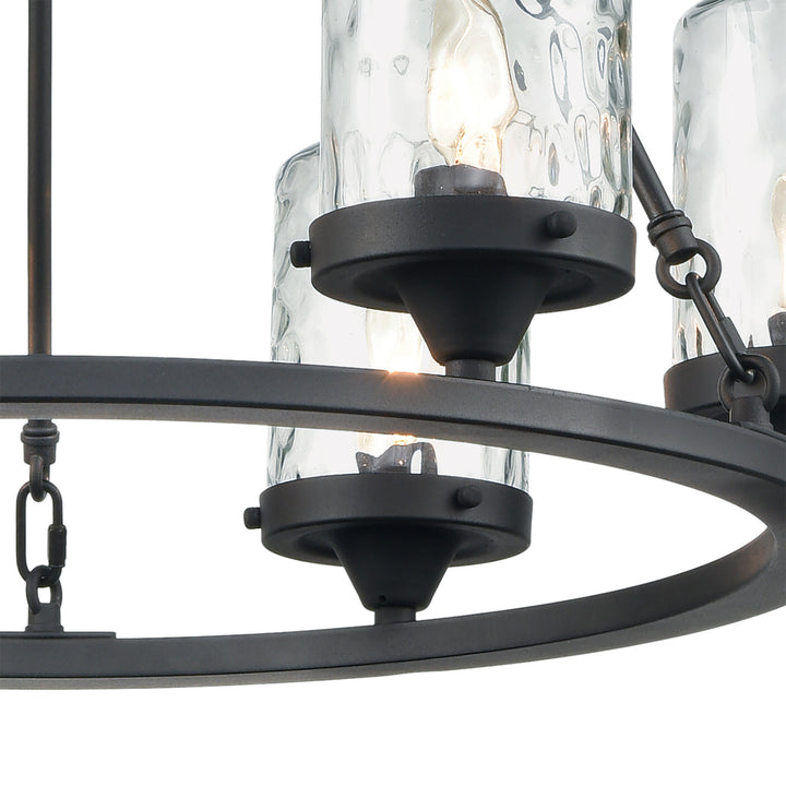 Elk Torch 45406/6 Chandelier Light - Charcoal