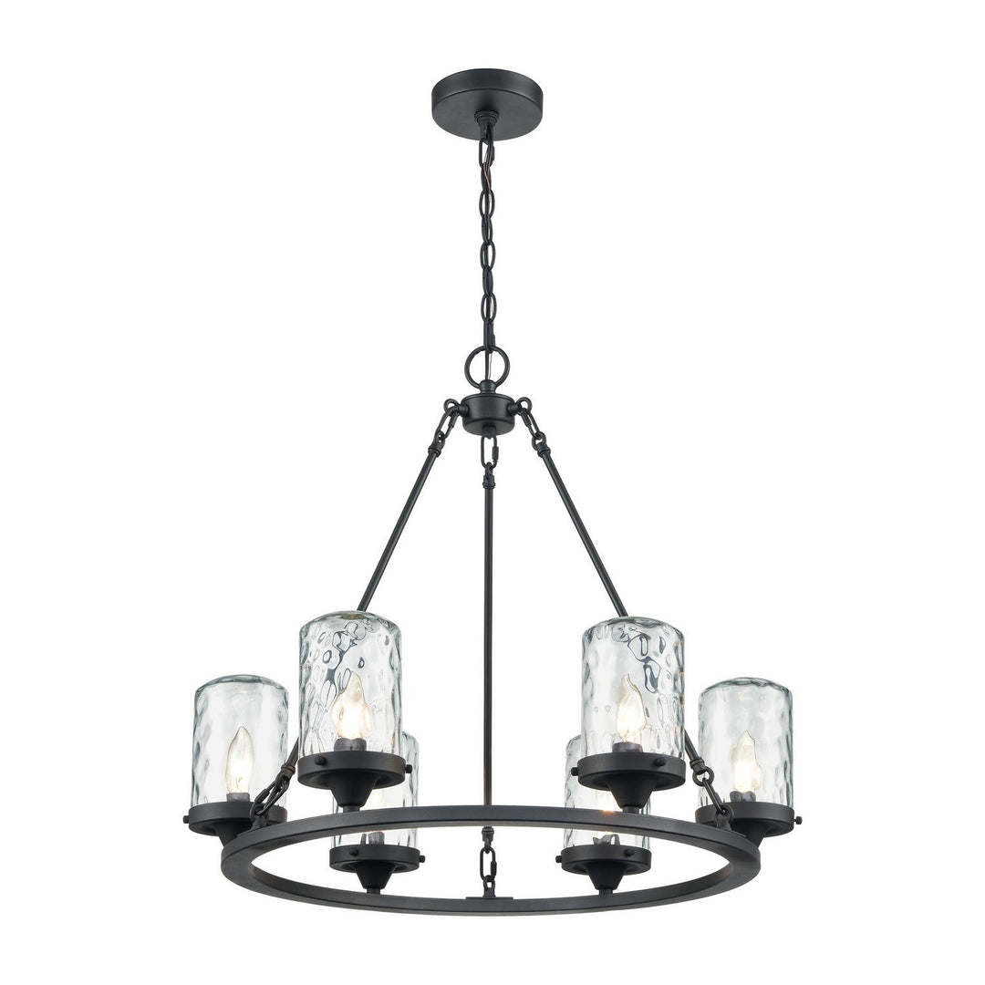Elk Torch 45406/6 Chandelier Light - Charcoal