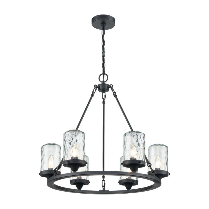 Elk Torch 45406/6 Chandelier Light - Charcoal