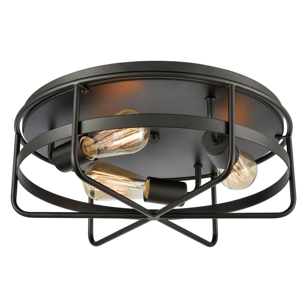 Elk Wickshire 46382/3 Ceiling Light - Matte Black