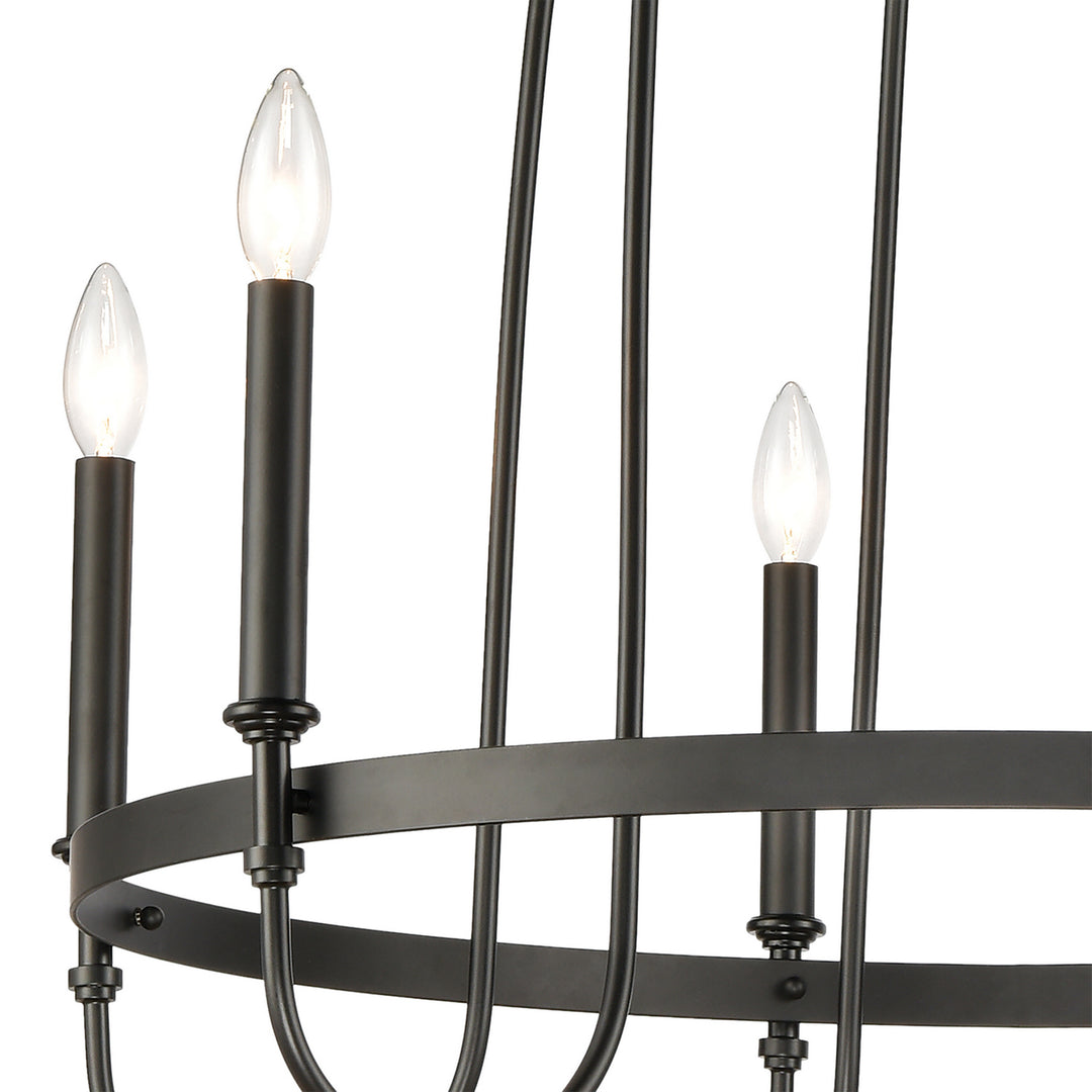 Elk Wickshire 46383/6 Chandelier Light - Matte Black