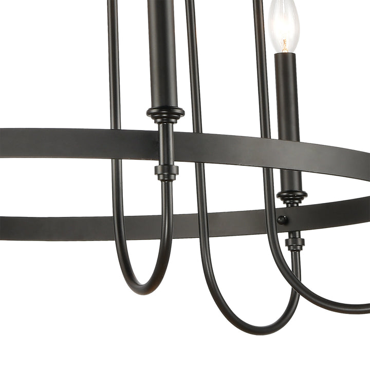 Elk Wickshire 46383/6 Chandelier Light - Matte Black