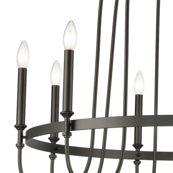 Elk Wickshire 46384/9 Chandelier Light - Matte Black