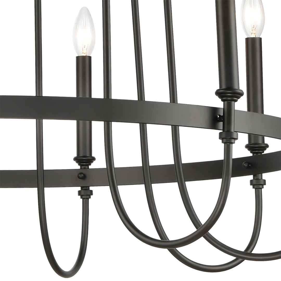 Elk Wickshire 46384/9 Chandelier Light - Matte Black