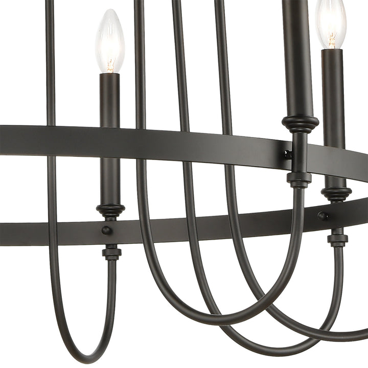 Elk Wickshire 46384/9 Chandelier Light - Matte Black