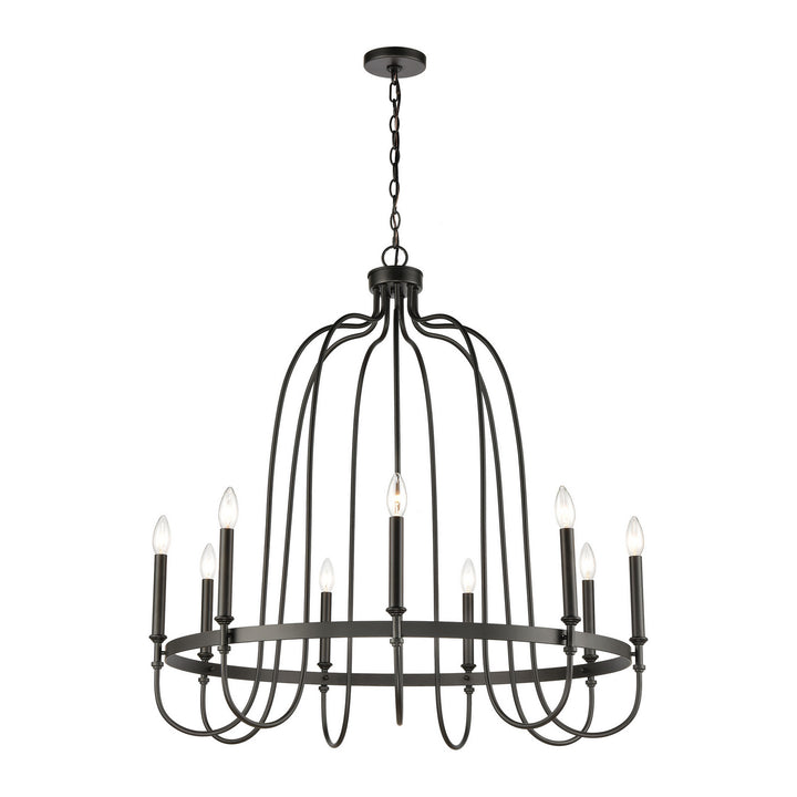 Elk Wickshire 46384/9 Chandelier Light - Matte Black
