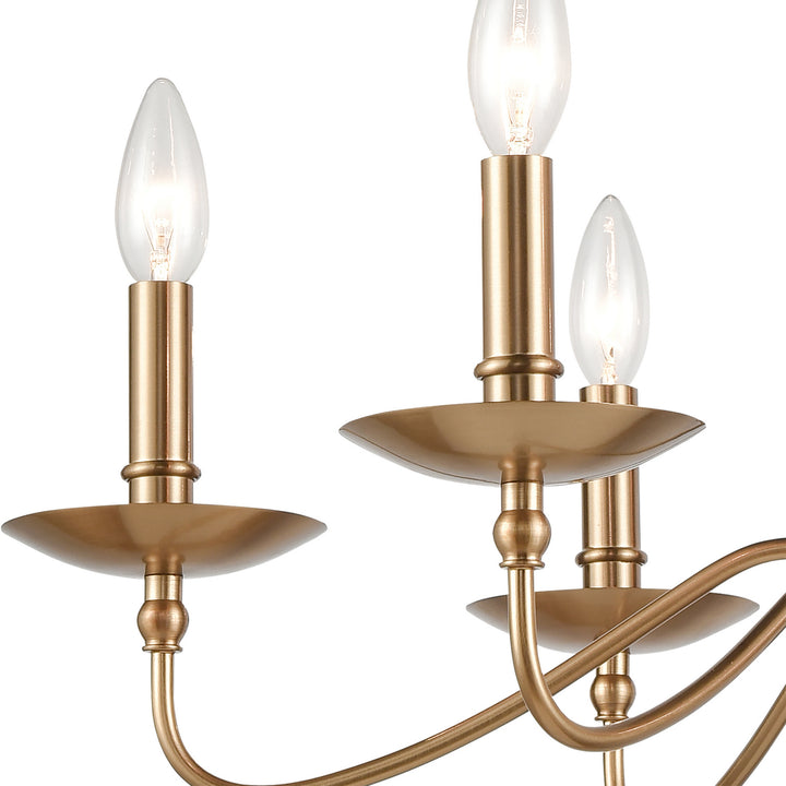 Elk Wellsley 46796/6 Chandelier Light - Burnished Brass