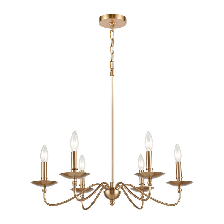 Elk Wellsley 46796/6 Chandelier Light - Burnished Brass