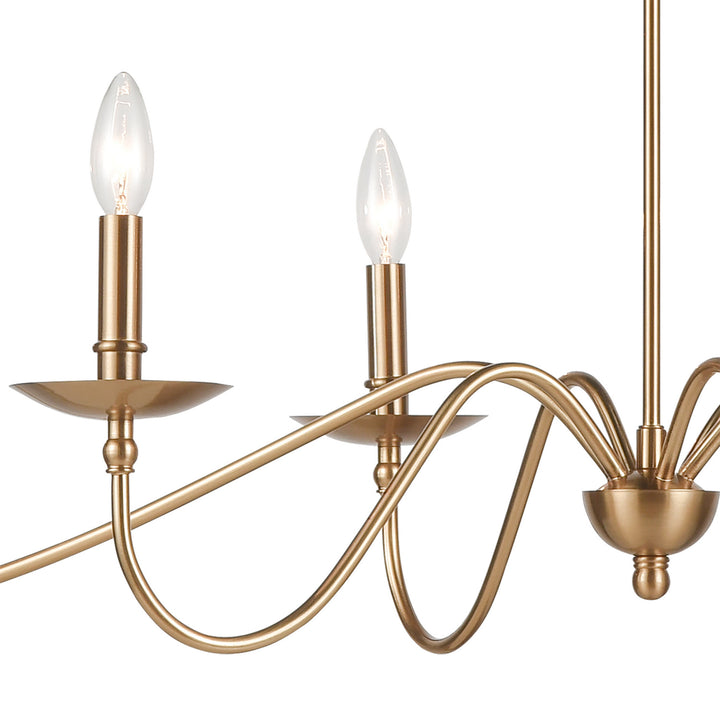 Elk Wellsley 46798/6 Chandelier Light - Burnished Brass