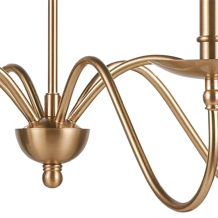 Elk Wellsley 46798/6 Chandelier Light - Burnished Brass
