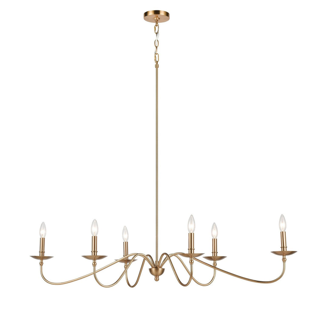 Elk Wellsley 46798/6 Chandelier Light - Burnished Brass