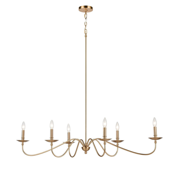 Elk Wellsley 46798/6 Chandelier Light - Burnished Brass