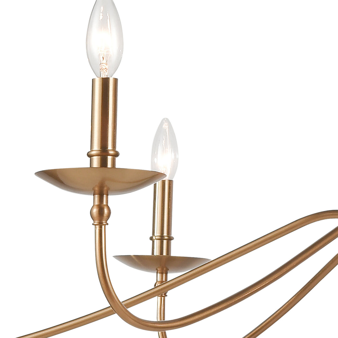 Elk Wellsley 46799/6 Chandelier Light - Burnished Brass