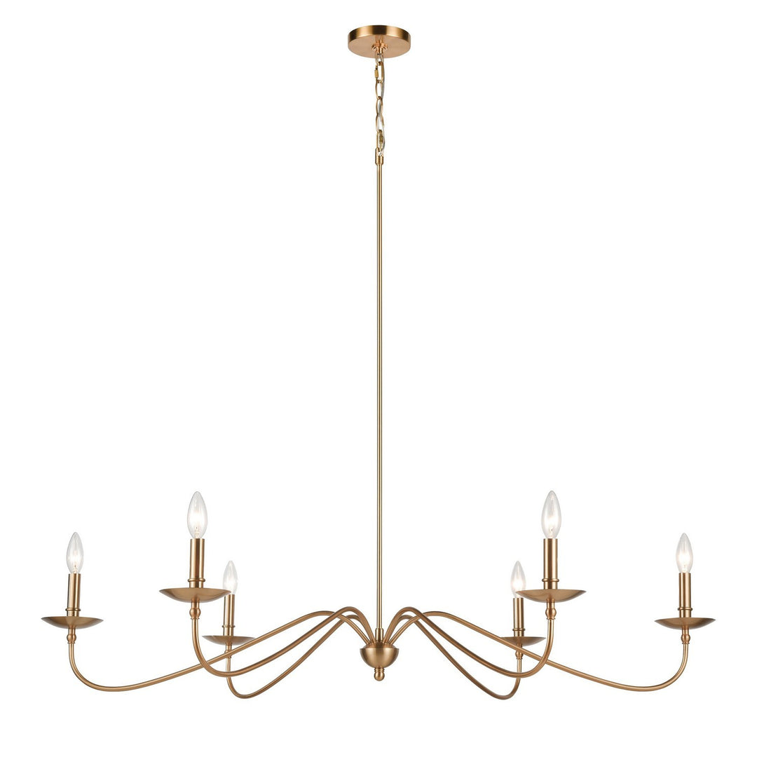 Elk Wellsley 46799/6 Chandelier Light - Burnished Brass
