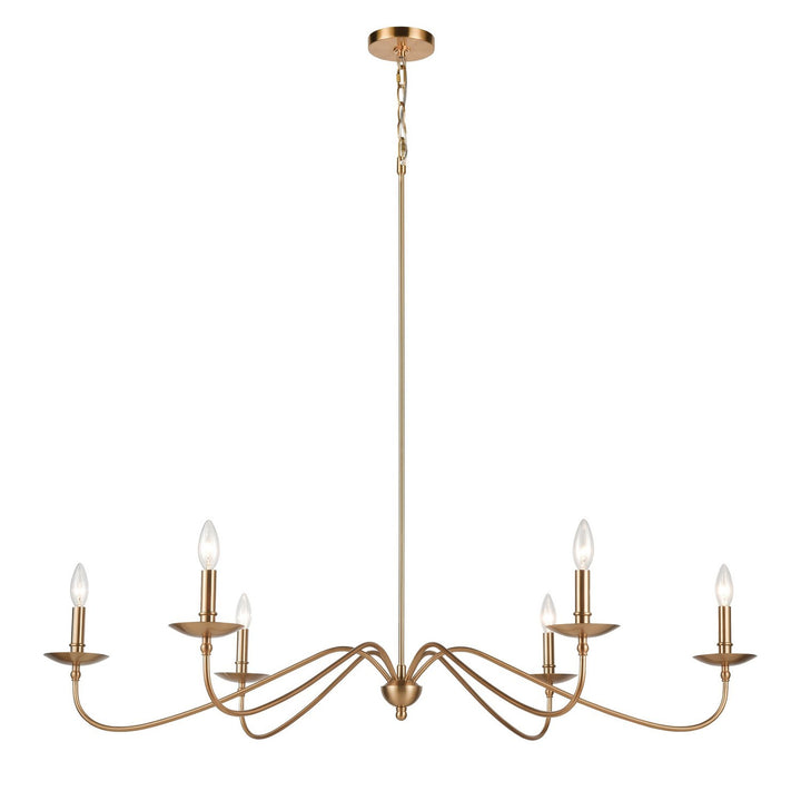 Elk Wellsley 46799/6 Chandelier Light - Burnished Brass
