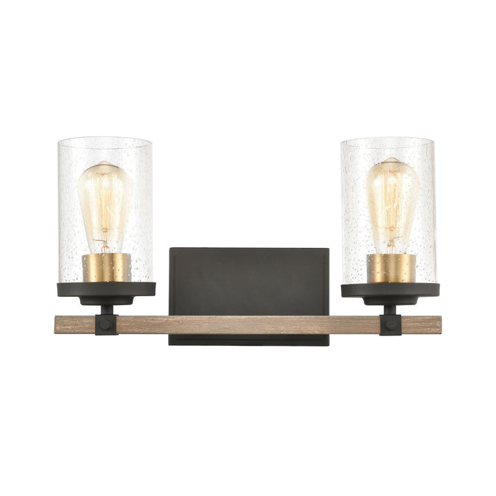 Elk Geringer 47282/2 Bath Vanity Light 16 in. wide - Charcoal