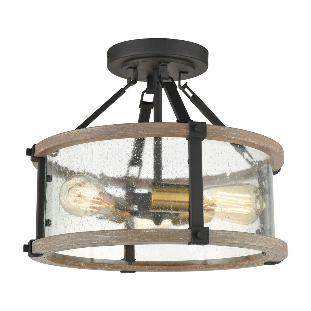 Elk Geringer 47286/3 Ceiling Light - Charcoal