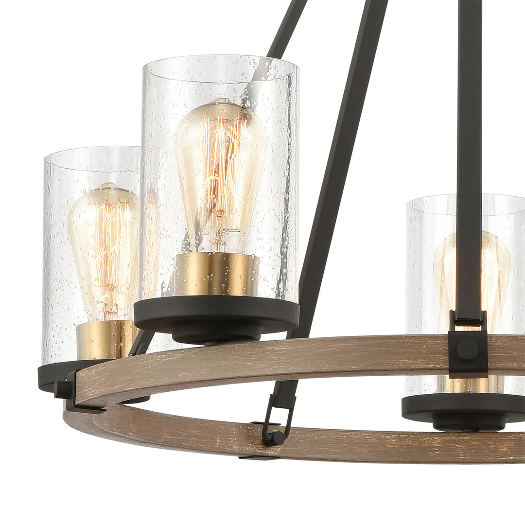 Elk Geringer 47289/5 Chandelier Light - Charcoal