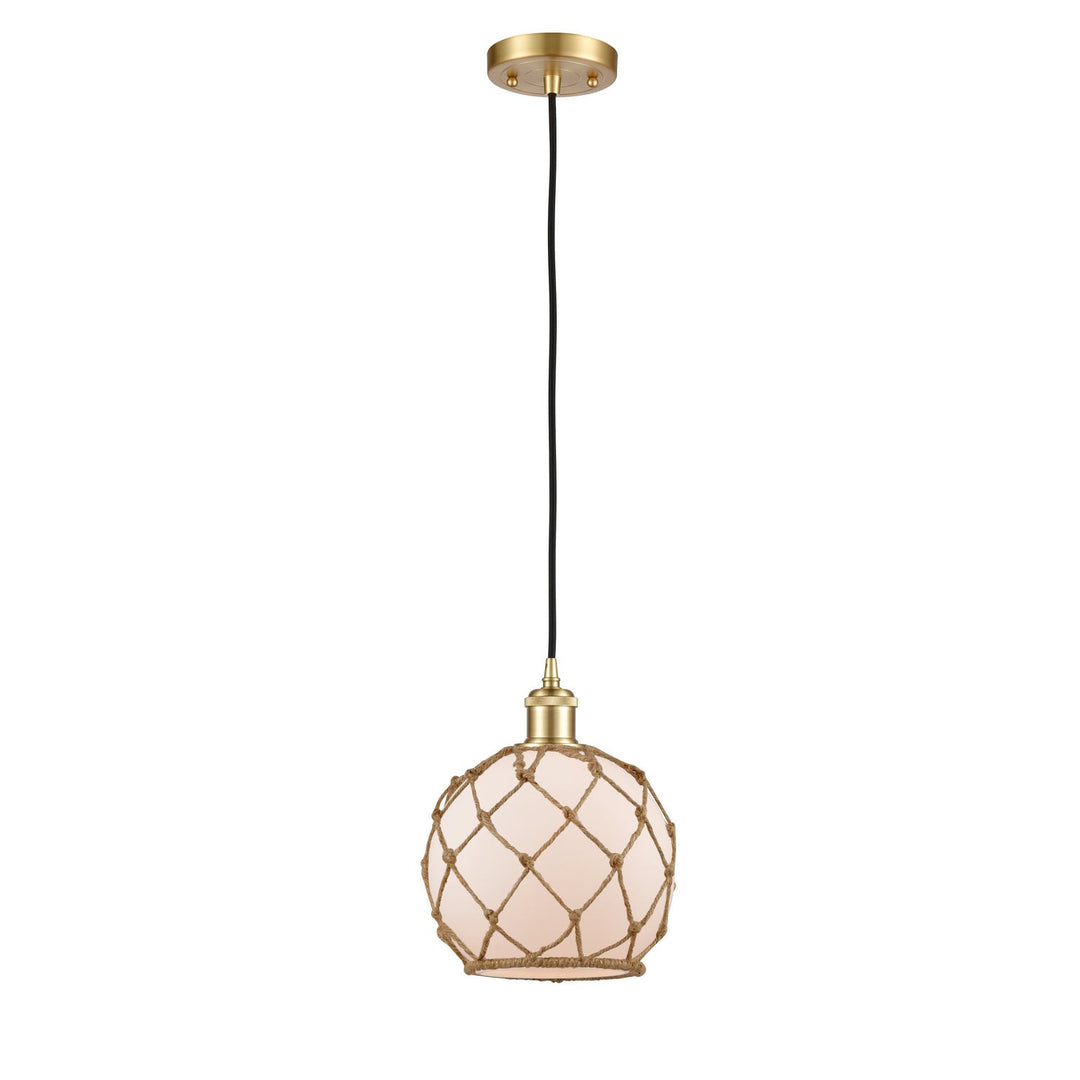 Innovations Ballston 516-1P-SG-G121-8RB Pendant Light - Satin Gold