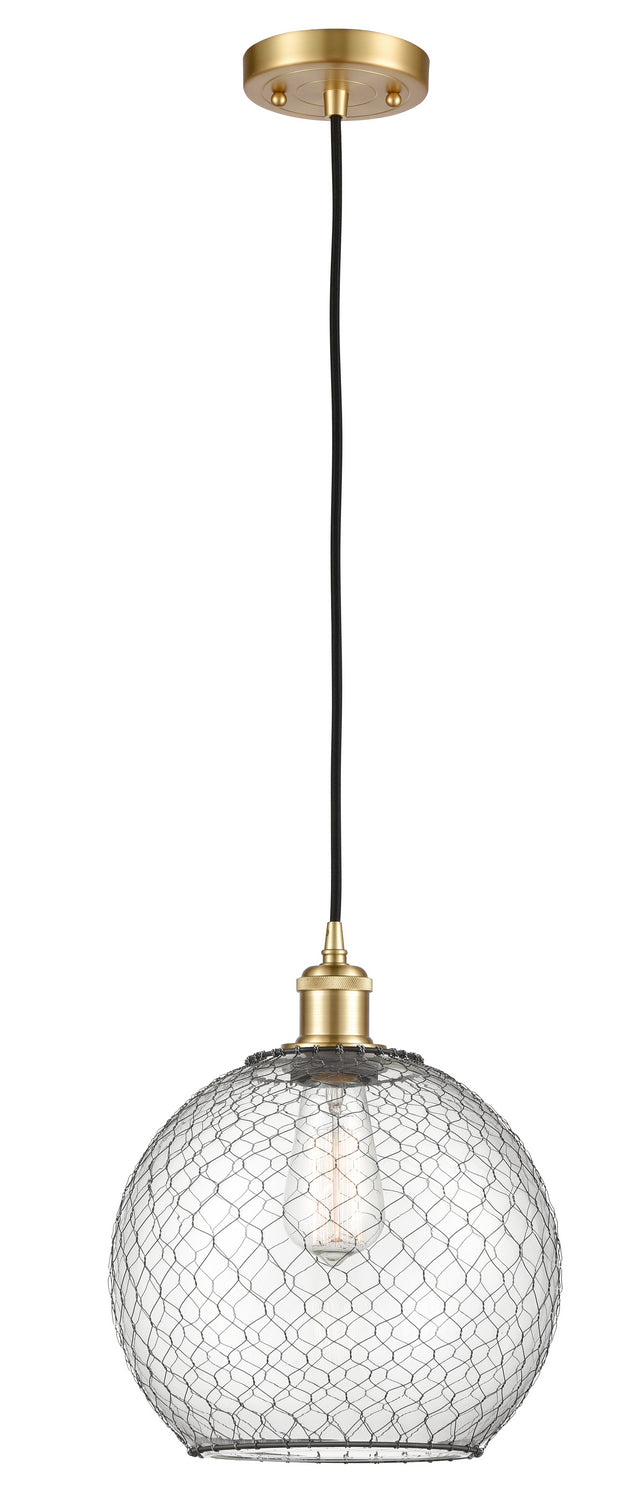 Innovations Ballston 516-1P-SG-G122-10CBK Pendant Light - Satin Gold