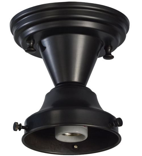 Meyda Tiffany Lighting 104070 Revival One Light Semi-Flushmount Hardware Utility Light Bronze / Dark