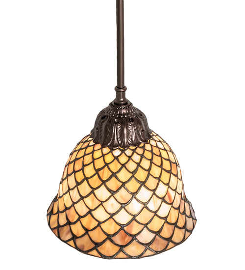 Meyda Tiffany Tiffany Fishscale 104302 Pendant Light - Mahogany Bronze