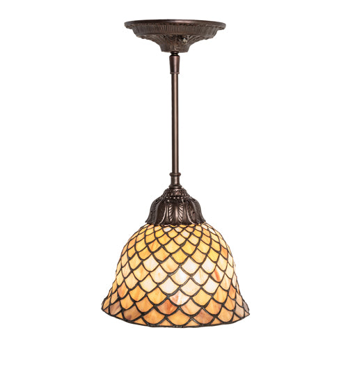 Meyda Tiffany Tiffany Fishscale 104302 Pendant Light - Mahogany Bronze