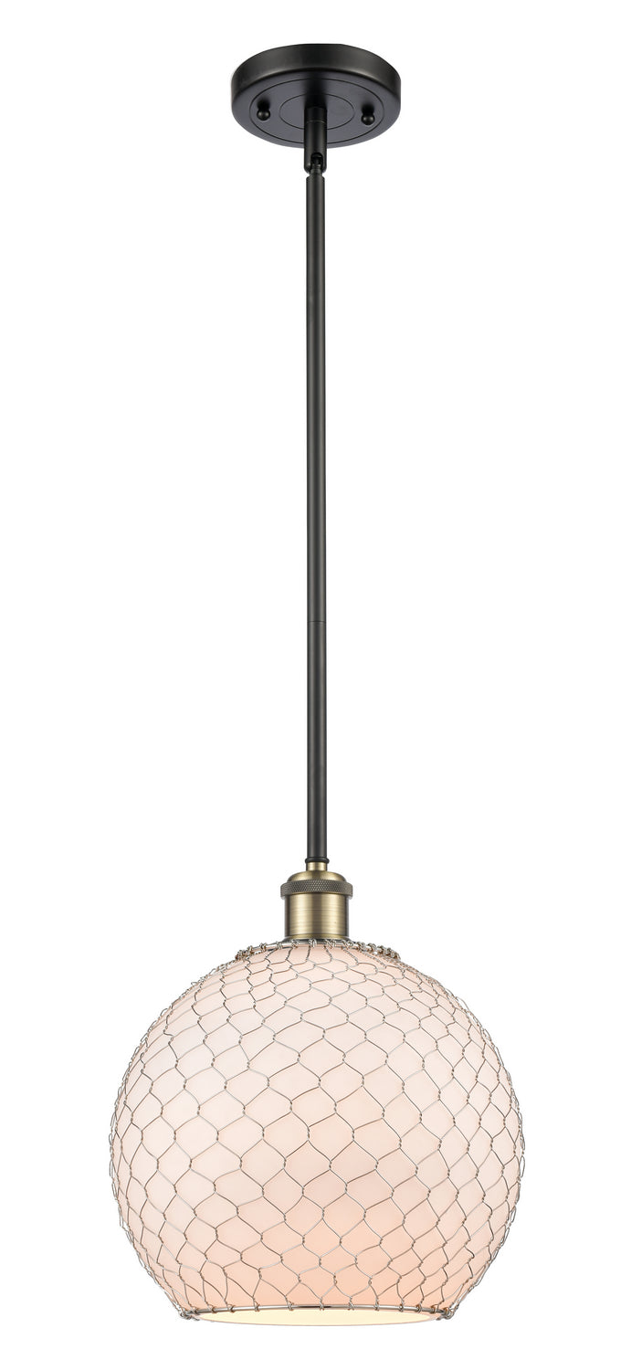 Innovations Ballston 516-1S-BAB-G121-10CSN Pendant Light - Black Antique Brass