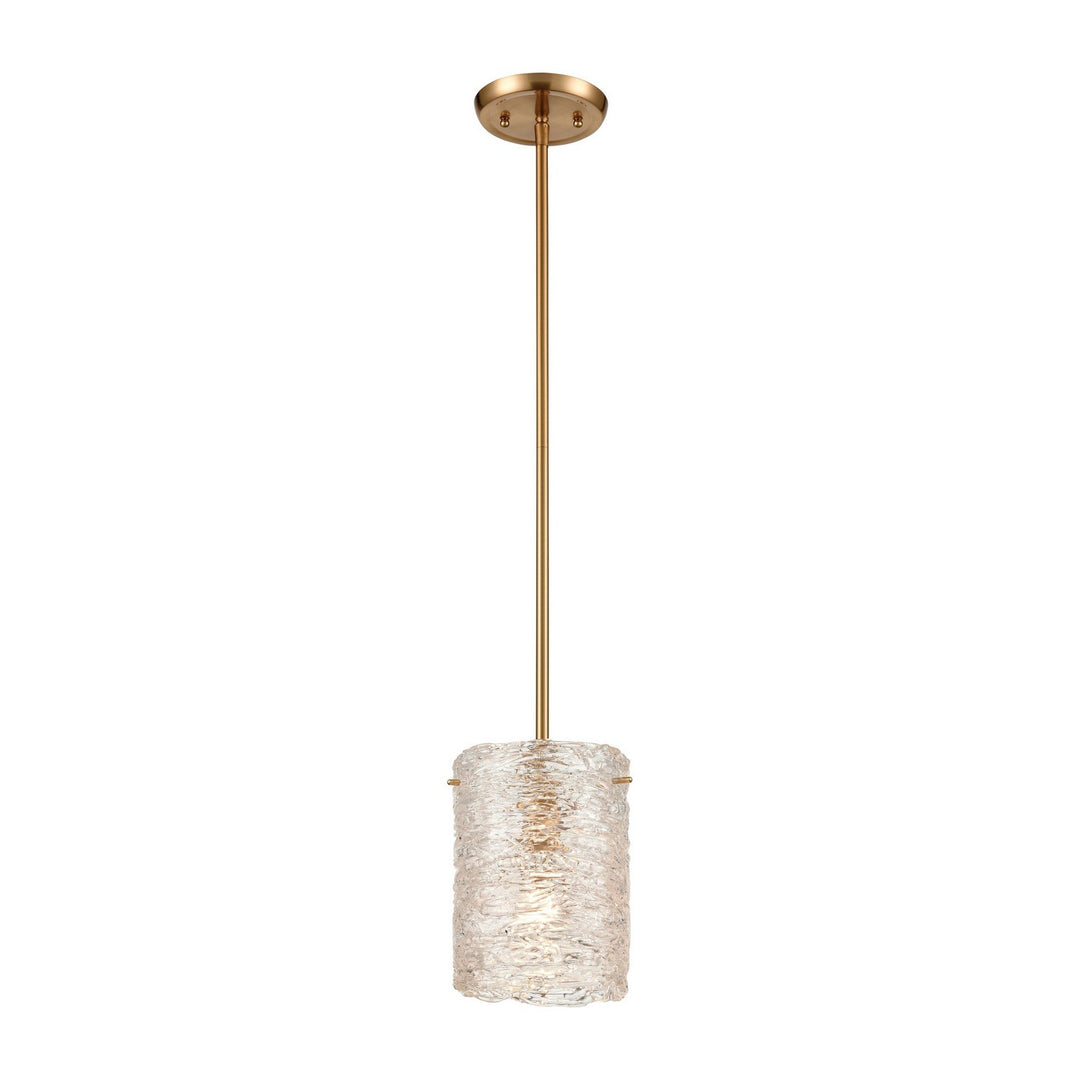 Elk Chiseled Ice 60194/1 Pendant Light - Satin Brass