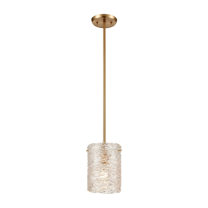 Elk Chiseled Ice 60194/1 Pendant Light - Satin Brass