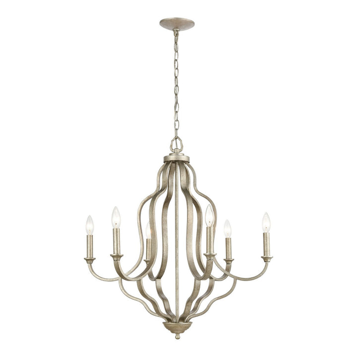 Elk Lanesboro 75106/6 Chandelier Light - Dusted Silver