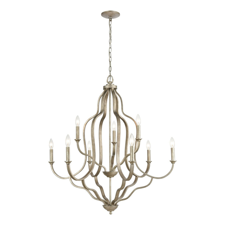 Elk Lanesboro 75107/9 Chandelier Light - Dusted Silver