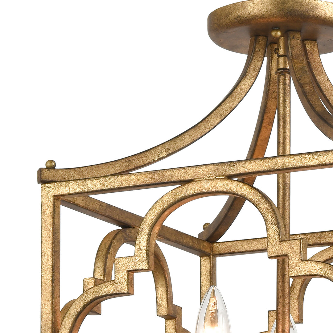 Elk Wembley 75125/3 Pendant Light - Antique Gold