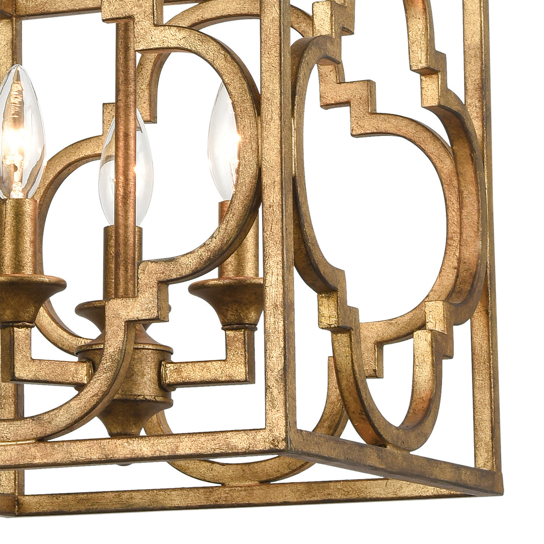 Elk Wembley 75125/3 Pendant Light - Antique Gold