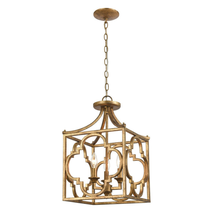 Elk Wembley 75125/3 Pendant Light - Antique Gold