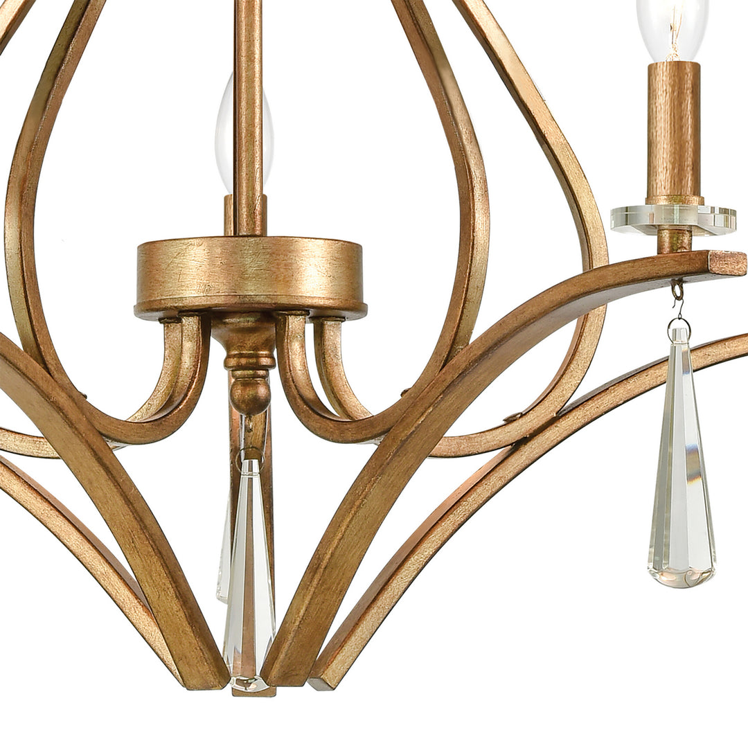 Elk Katania 75147/5 Chandelier Light - Antique Gold