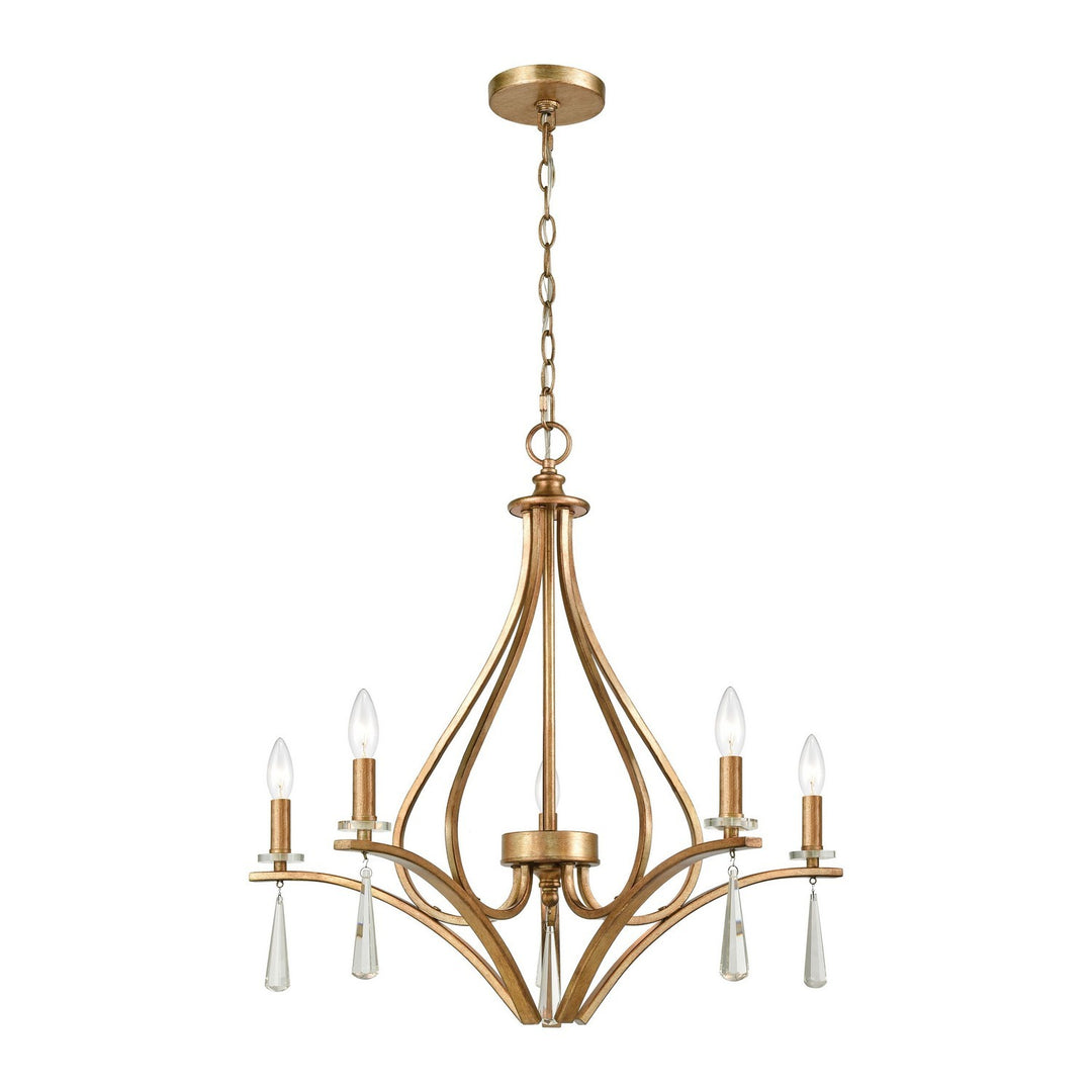 Elk Katania 75147/5 Chandelier Light - Antique Gold