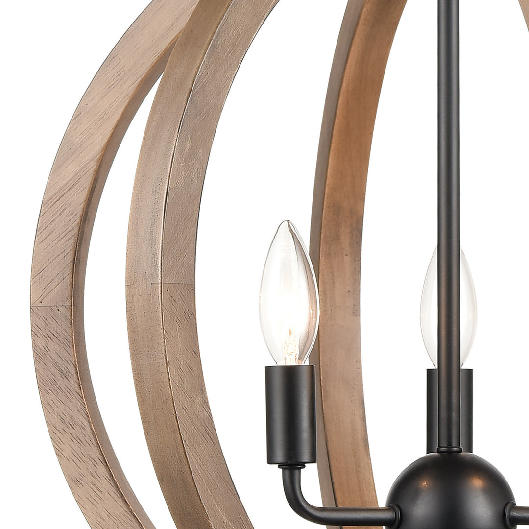 Elk Barrow 81405/3 Chandelier Light - Matte Black