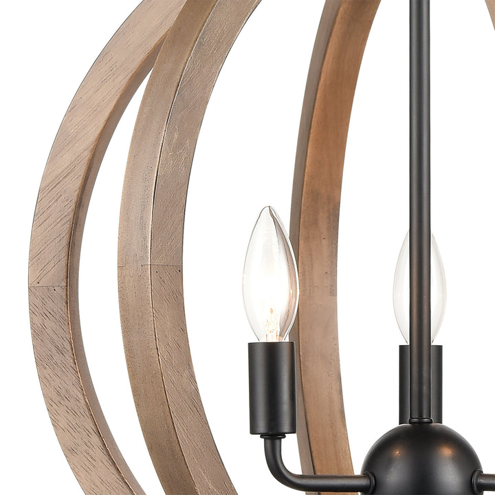 Elk Barrow 81405/3 Chandelier Light - Matte Black