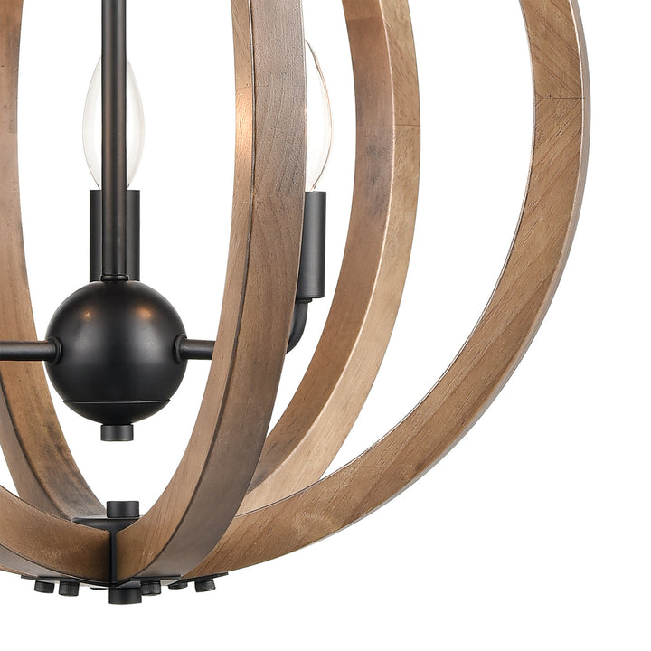 Elk Barrow 81405/3 Chandelier Light - Matte Black