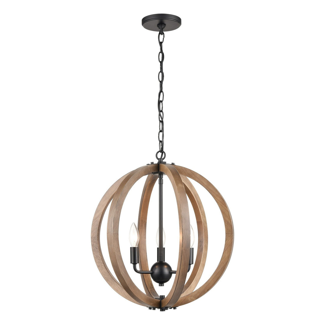 Elk Barrow 81405/3 Chandelier Light - Matte Black