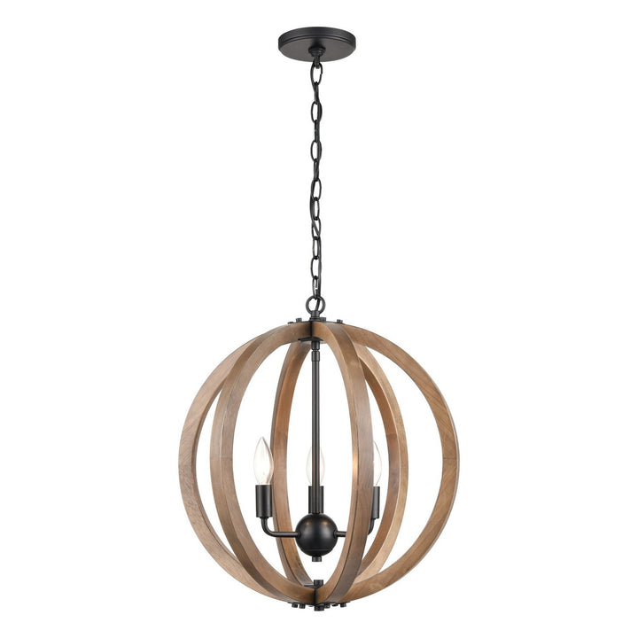 Elk Barrow 81405/3 Chandelier Light - Matte Black