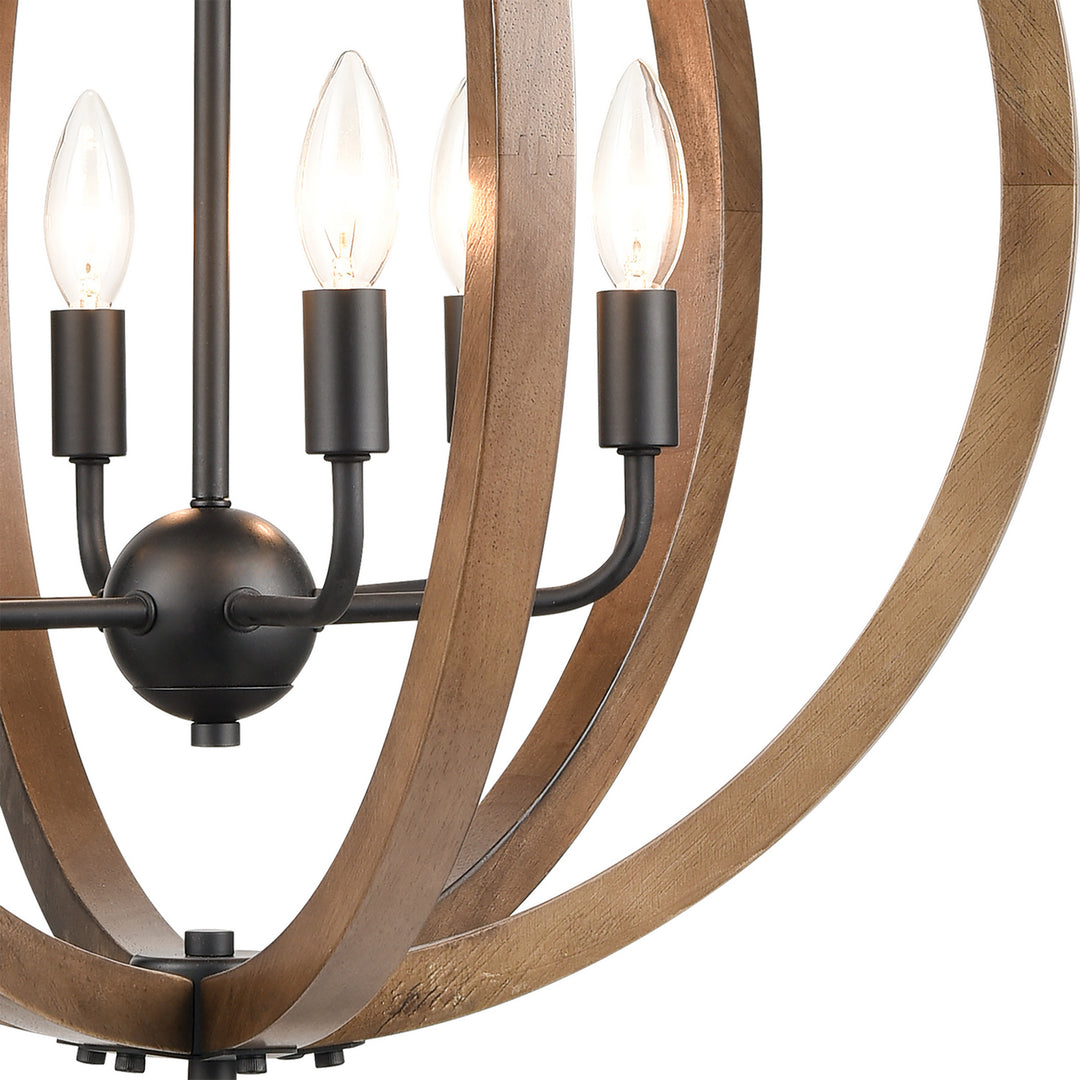 Elk Barrow 81406/6 Chandelier Light - Matte Black
