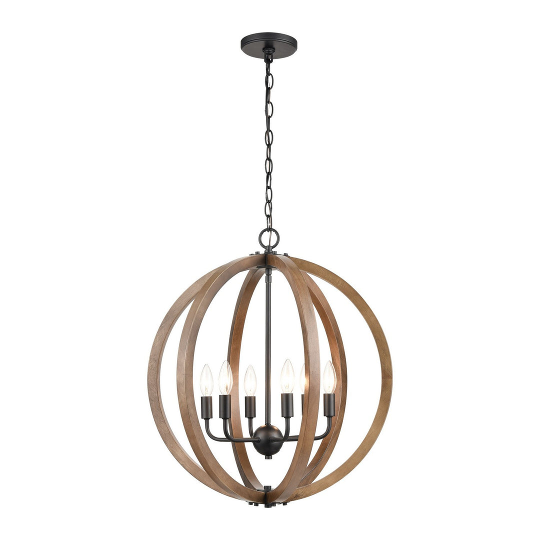 Elk Barrow 81406/6 Chandelier Light - Matte Black