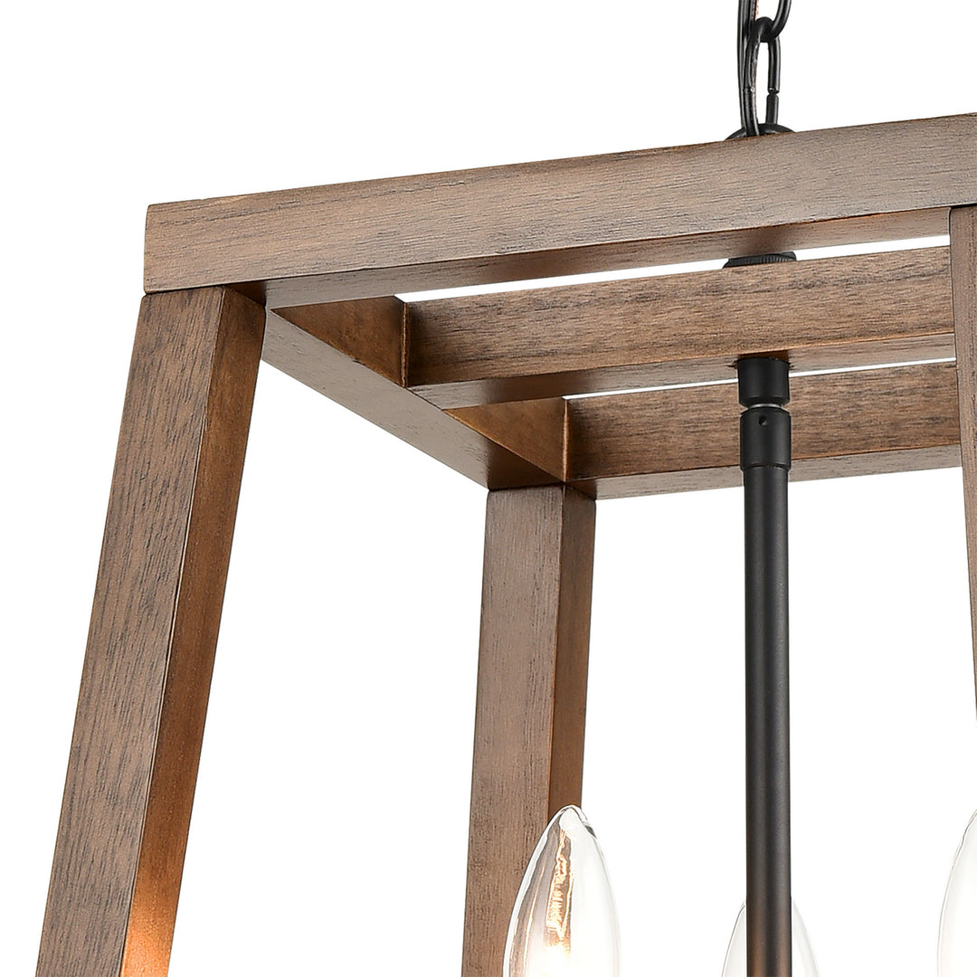 Elk Barrow 81415/3 Pendant Light - Matte Black