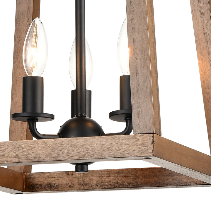 Elk Barrow 81415/3 Pendant Light - Matte Black