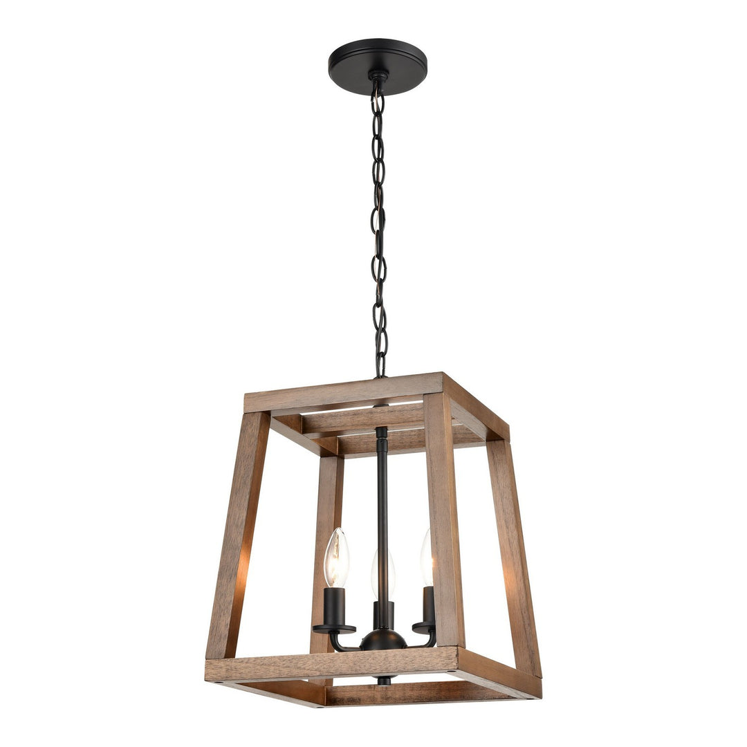 Elk Barrow 81415/3 Pendant Light - Matte Black