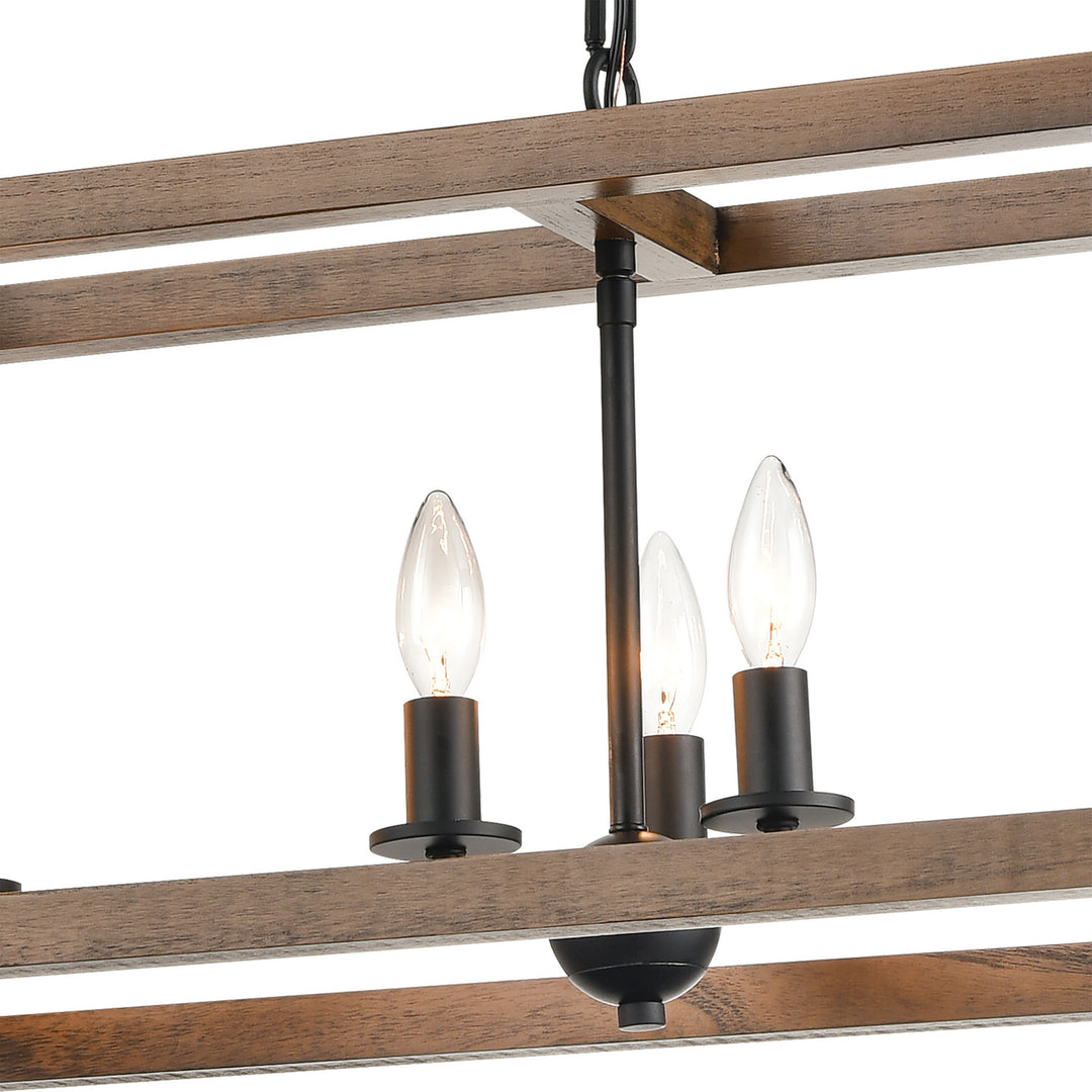 Elk Barrow 81417/6 Pendant Light - Matte Black
